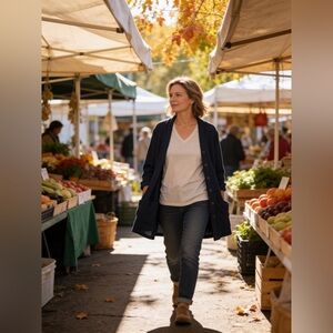 Ladies Koi Brand Navy Blue Blazer (inv# 157)